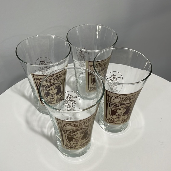 Coca Cola Glasses 16oz Victorian Lady Archives Coca Cola Company advertising - Picture 3 of 14